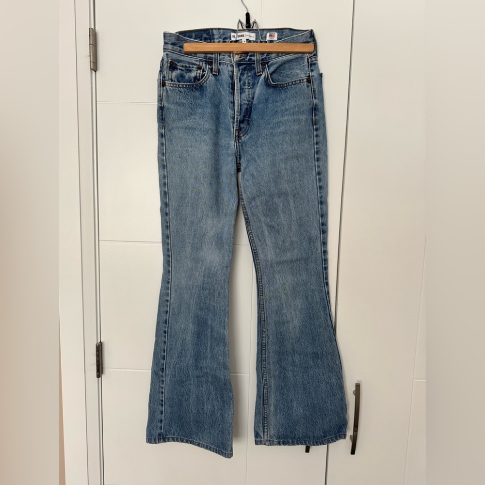 Re/Done Light Blue Flare Jeans
